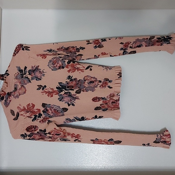 Zara Floral Turtleneck/Barbie core/Sz S/Pink/Cropped/Sexy - Picture 7 of 7